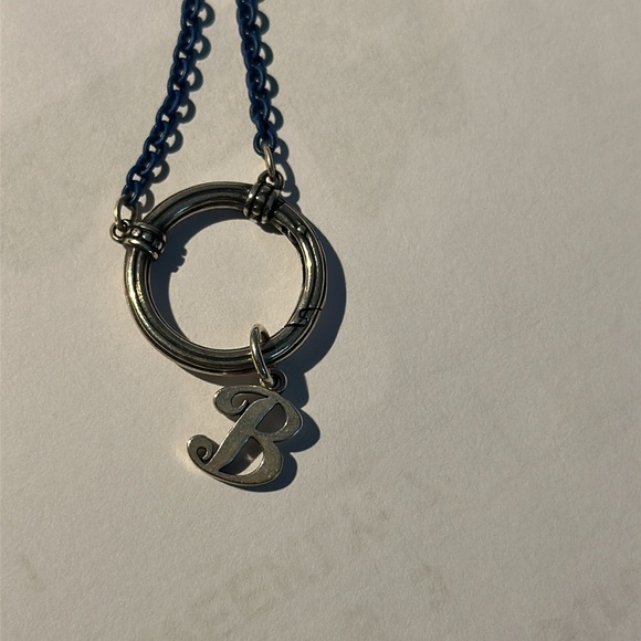 James Avery Enamel Blue Beaded Charm Holder Necklace - Picture 3 of 3